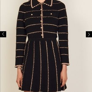 Sandro Paris  Short A-line Knit Skirt